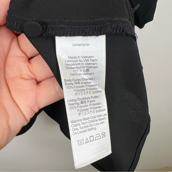 Madewell Bubble-Sleeve Smocked Mini Dress in True Black Size Small NWT - Picture 13 of 15